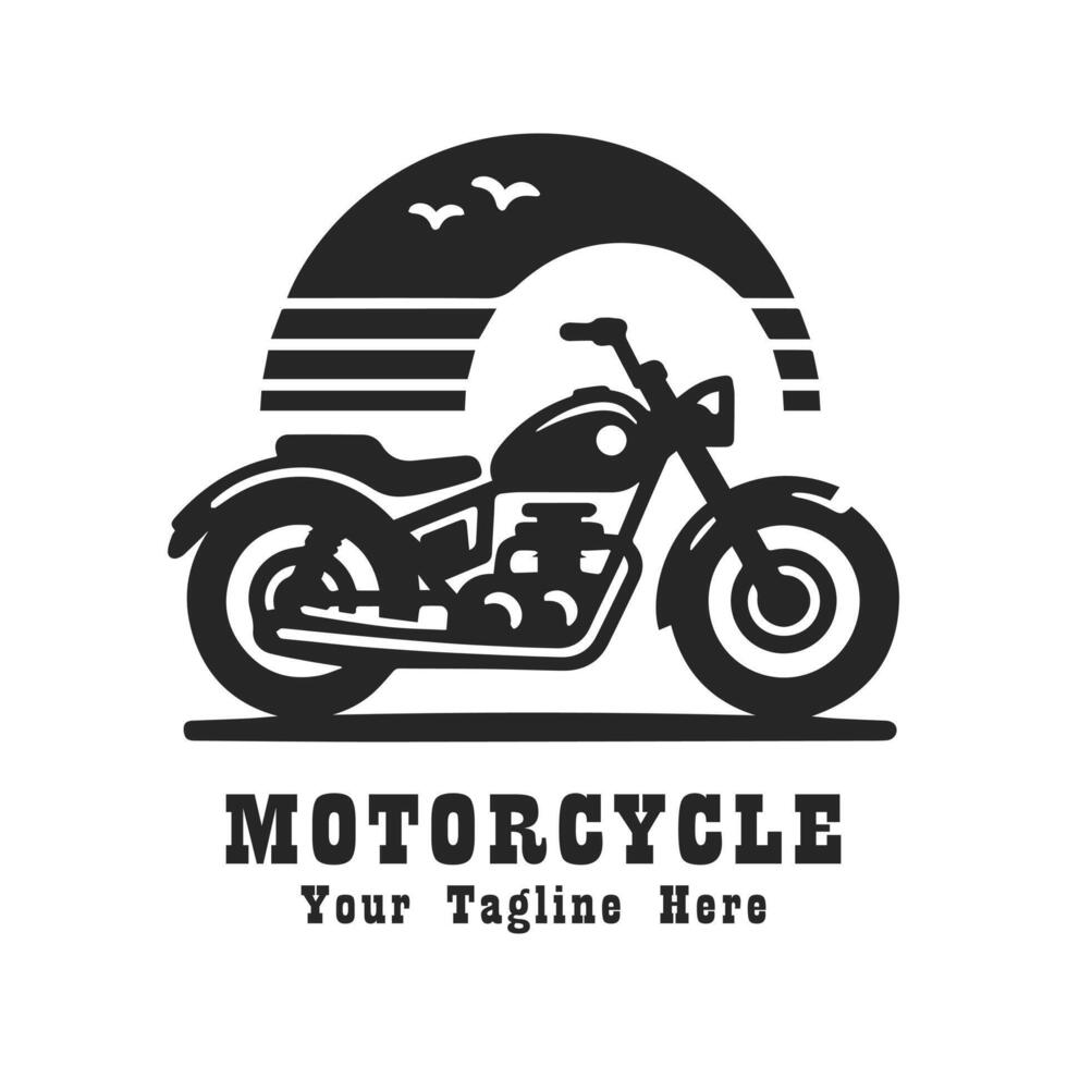 Simple Motorcycle Logo Illustration vector