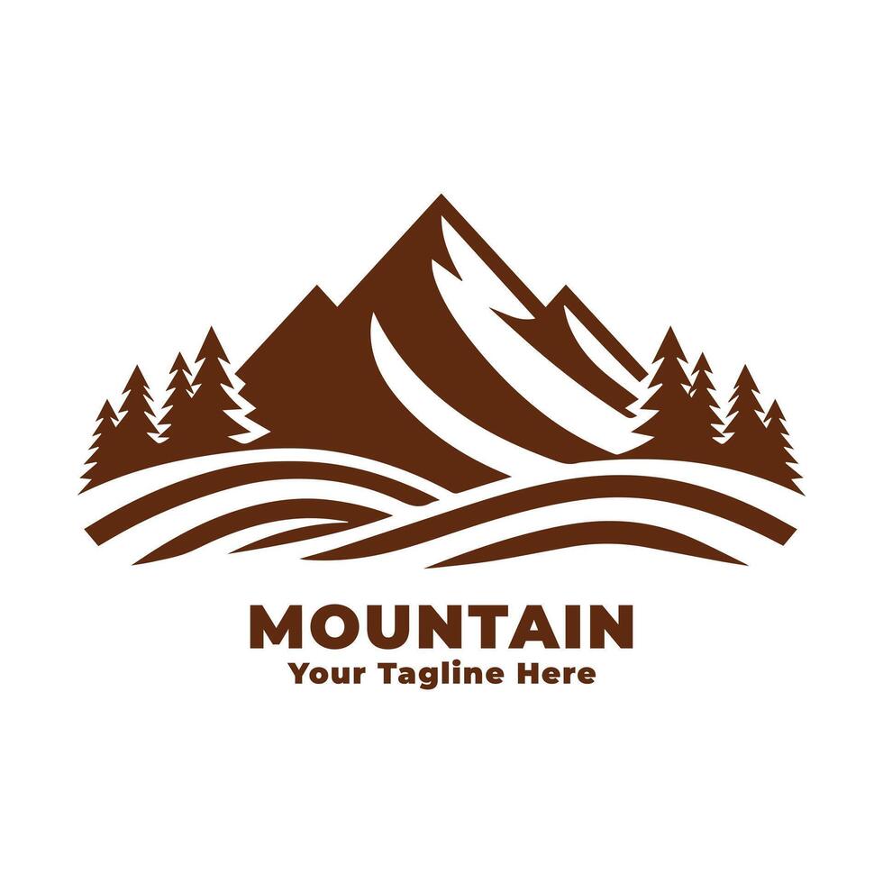 Logo Mountain Simple Illustration Design vector