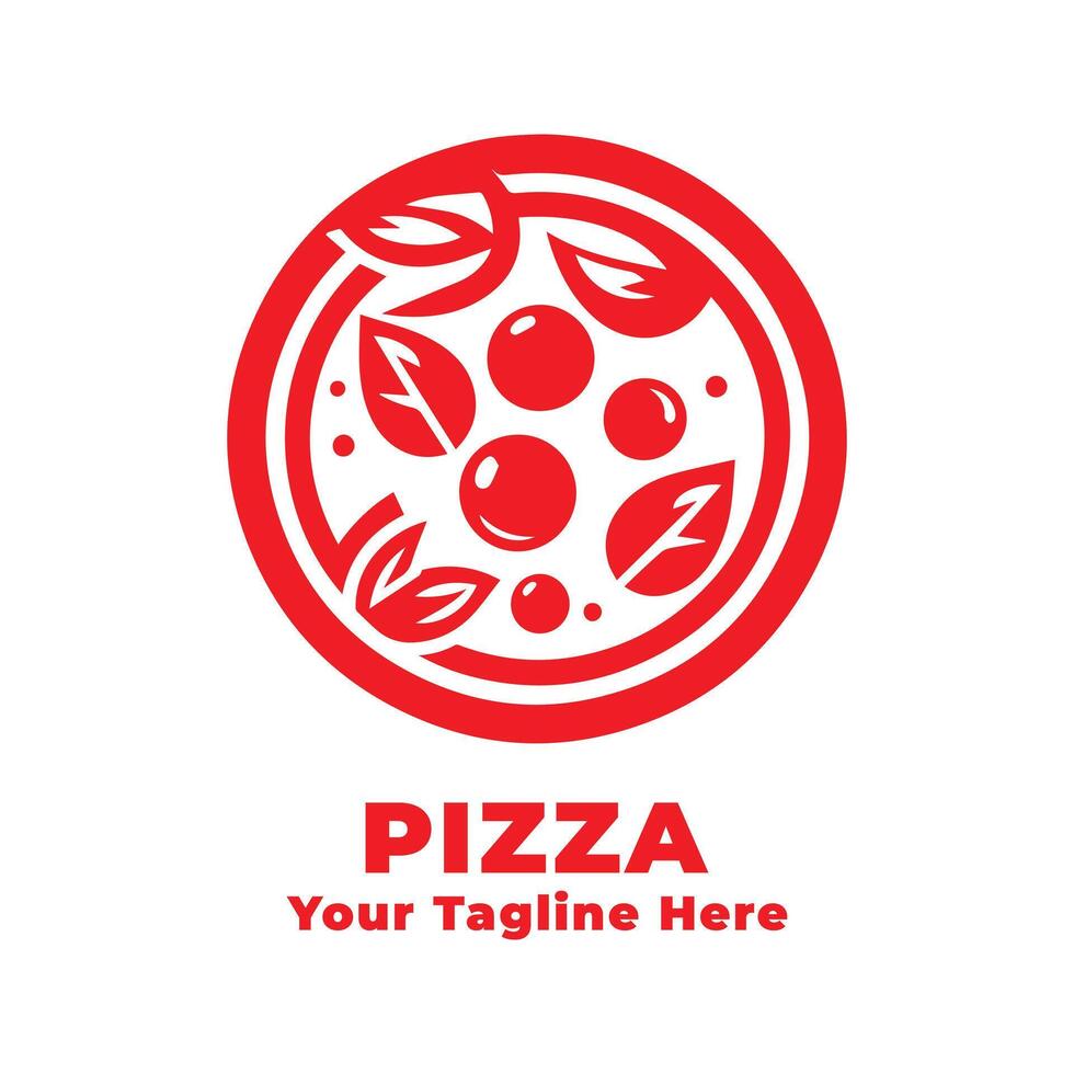 Logo Pizza Simple Design vector