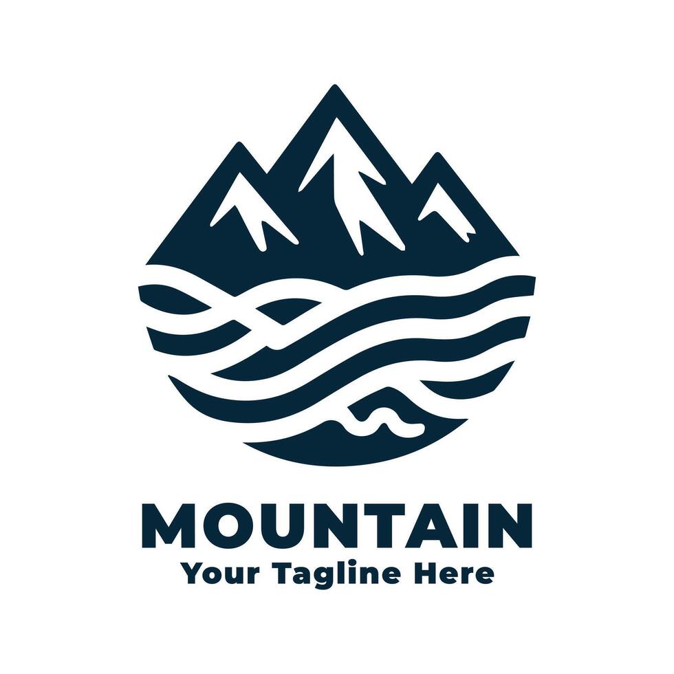 Logo Simple Mountain Illustration Design vector