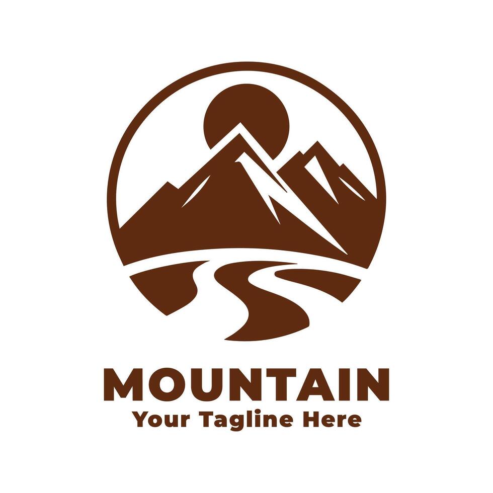 Simple Mountain Logo Design vector