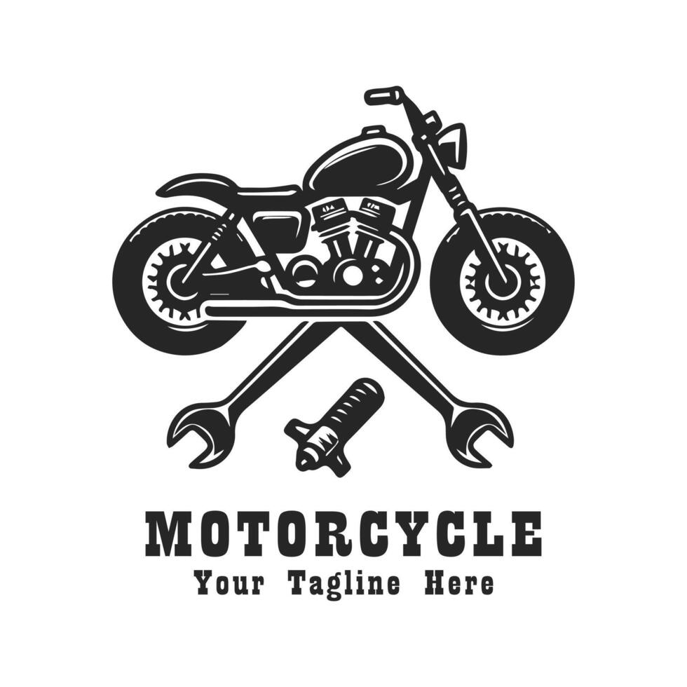 Logo Simple Motorcycle Design vector
