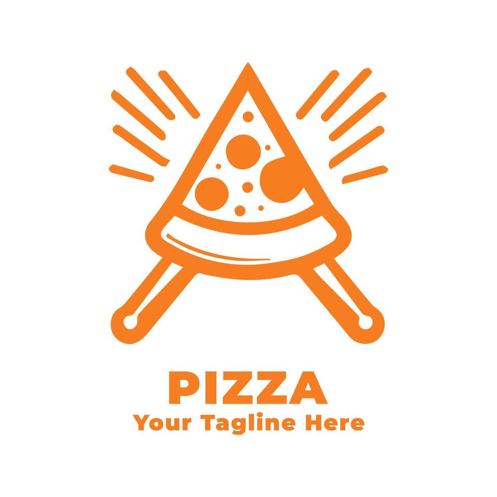 Pizza Logo Simple Design Illustration vector