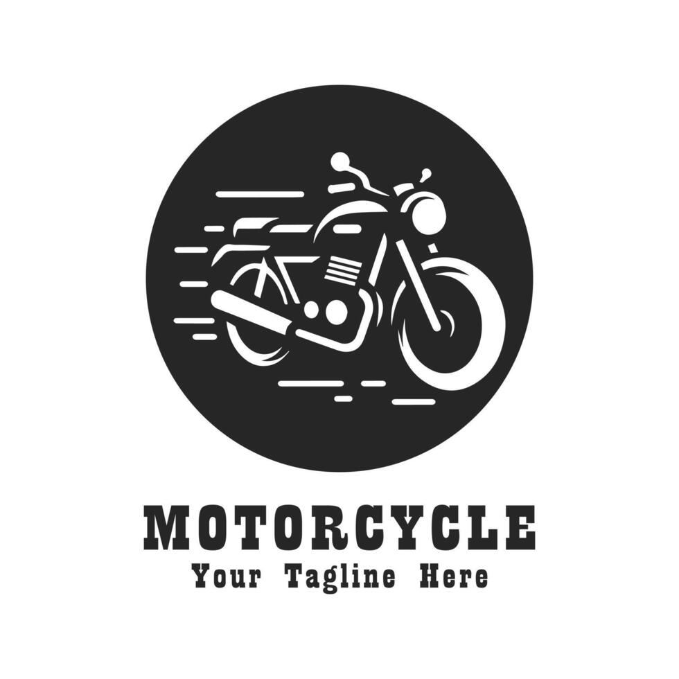 Illustration Simple Logo Motorcycle Design vector