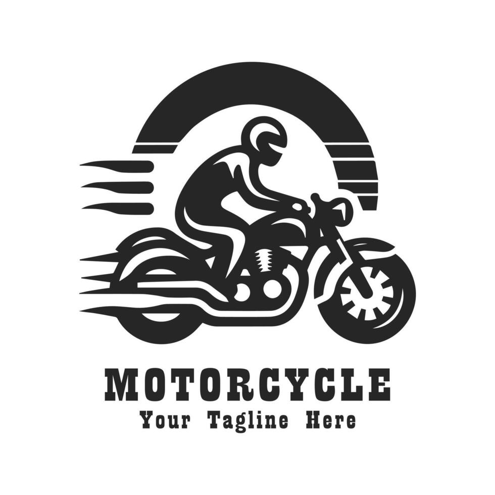 Motorcycle Logo Simple Design With Grey Concept vector