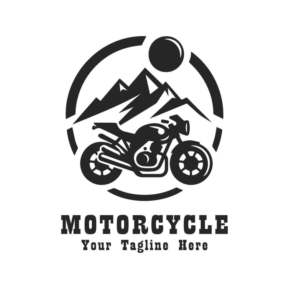 Logo Motorcycle Simple Illustration Design vector