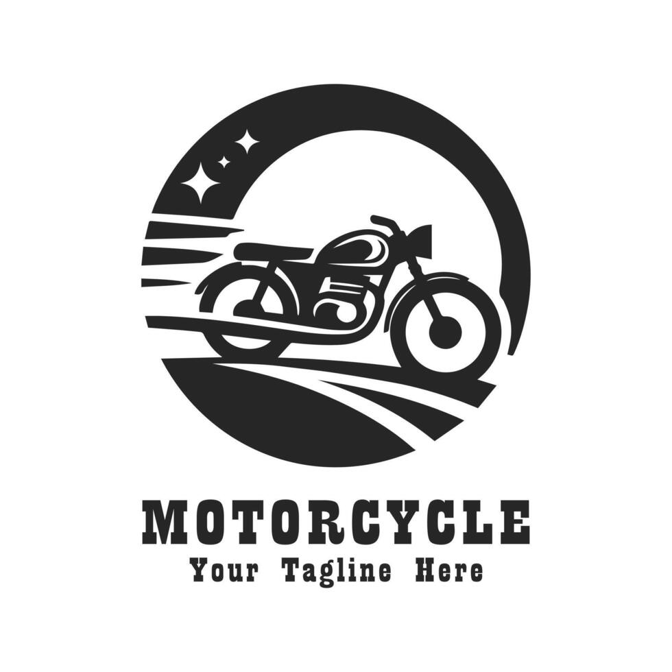 Motorcycle Simple Logo Design vector