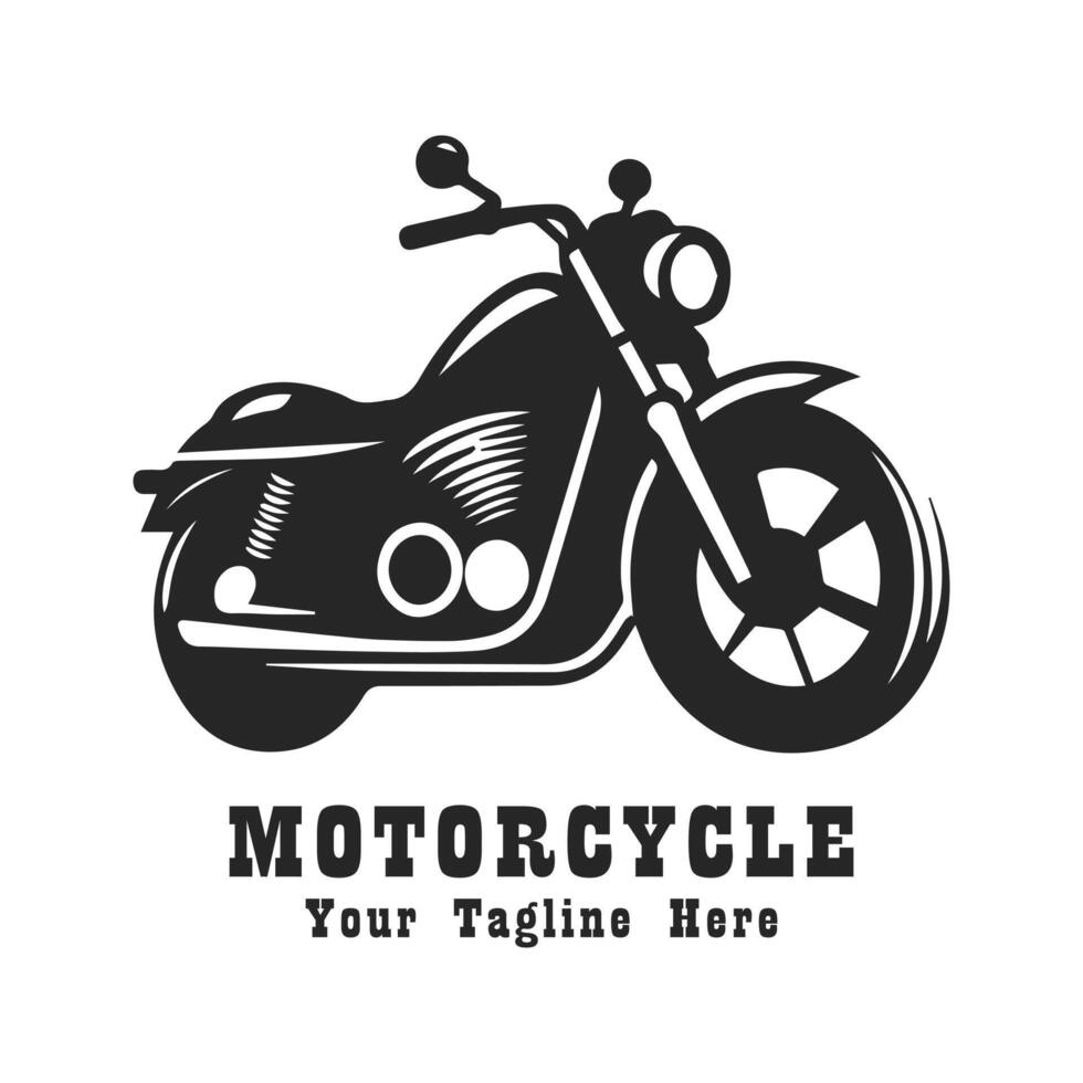 Motorcycle Simple Logo Design Illustration vector