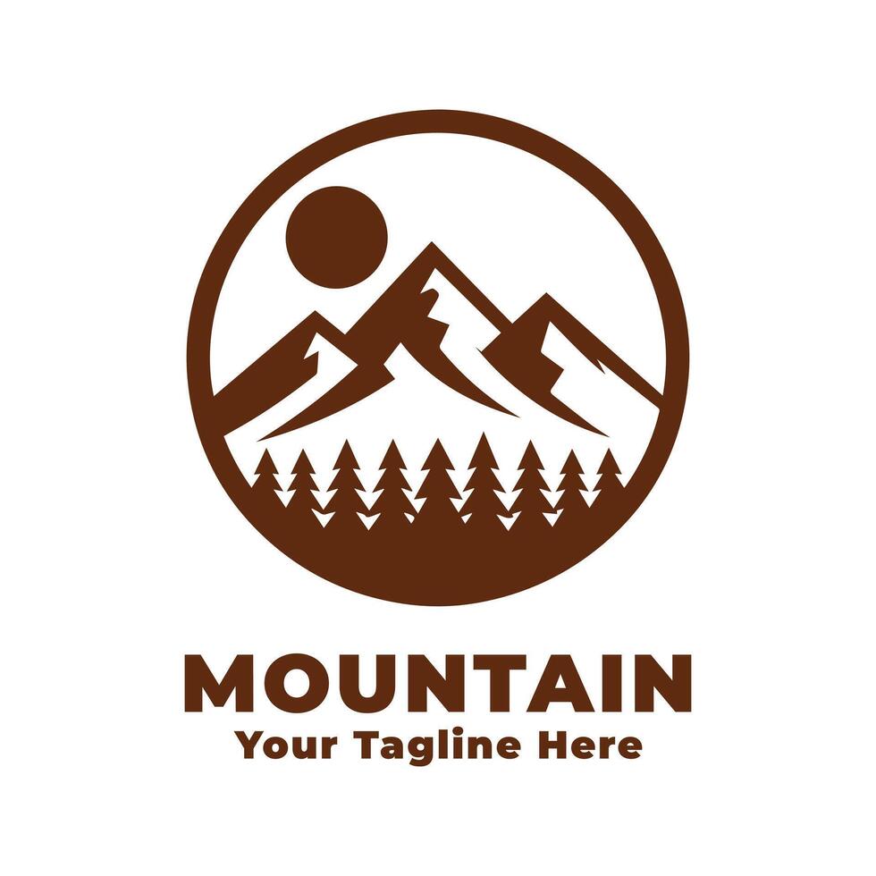 Logo Mountain Simple Design Illustration vector