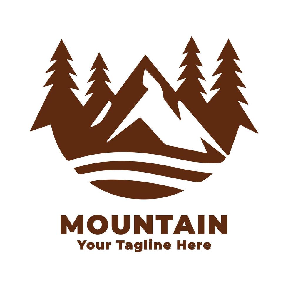 Logo Mountain Simple Design vector