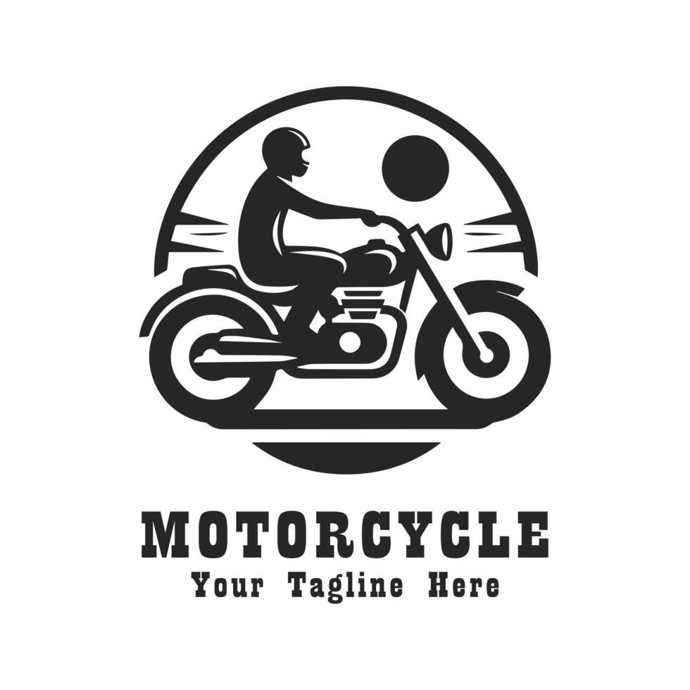 Logo Motorcycle Simple Design Illustration vector