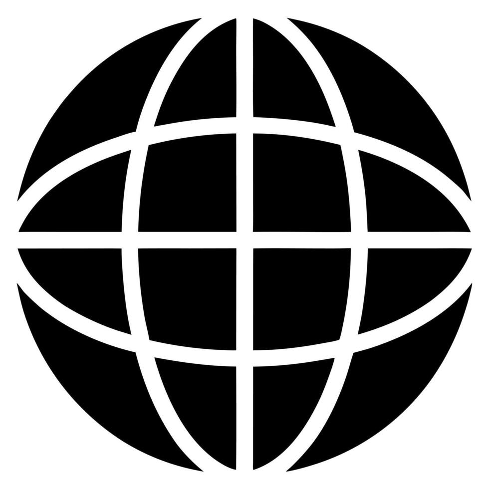 Planet Earth Symbol Simple Globe Illustration vector