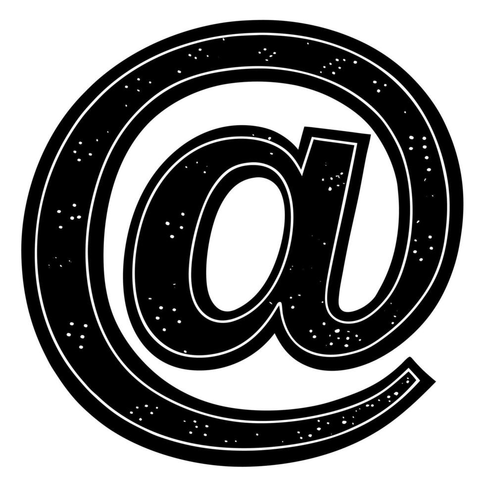 Scratched at Symbol Abstract Digital Design vector
