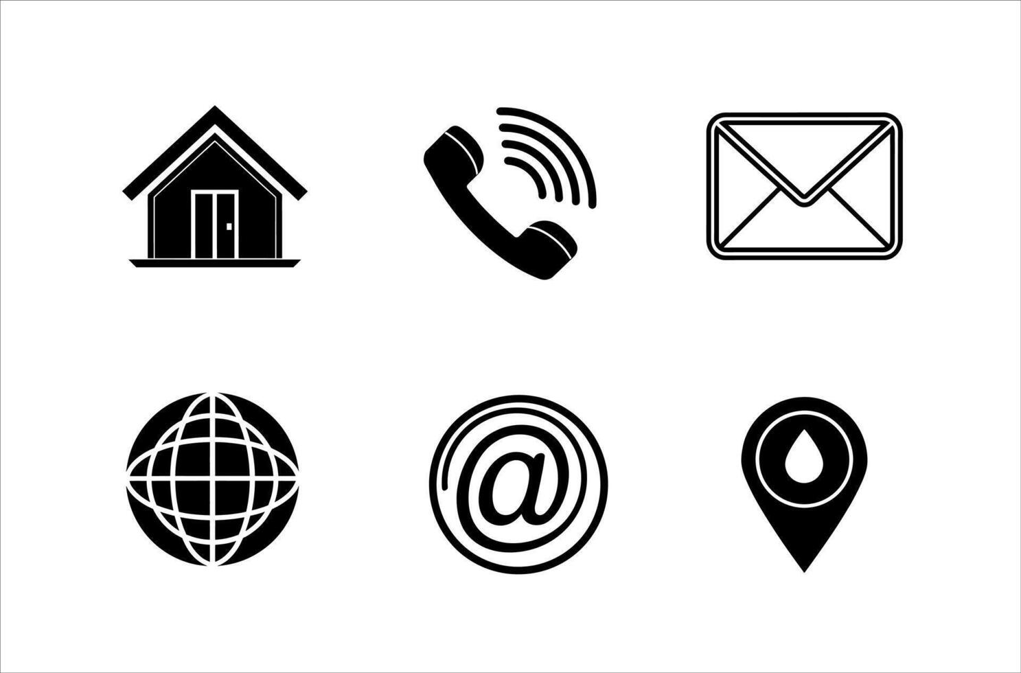 Business Contact Icons Communication vector