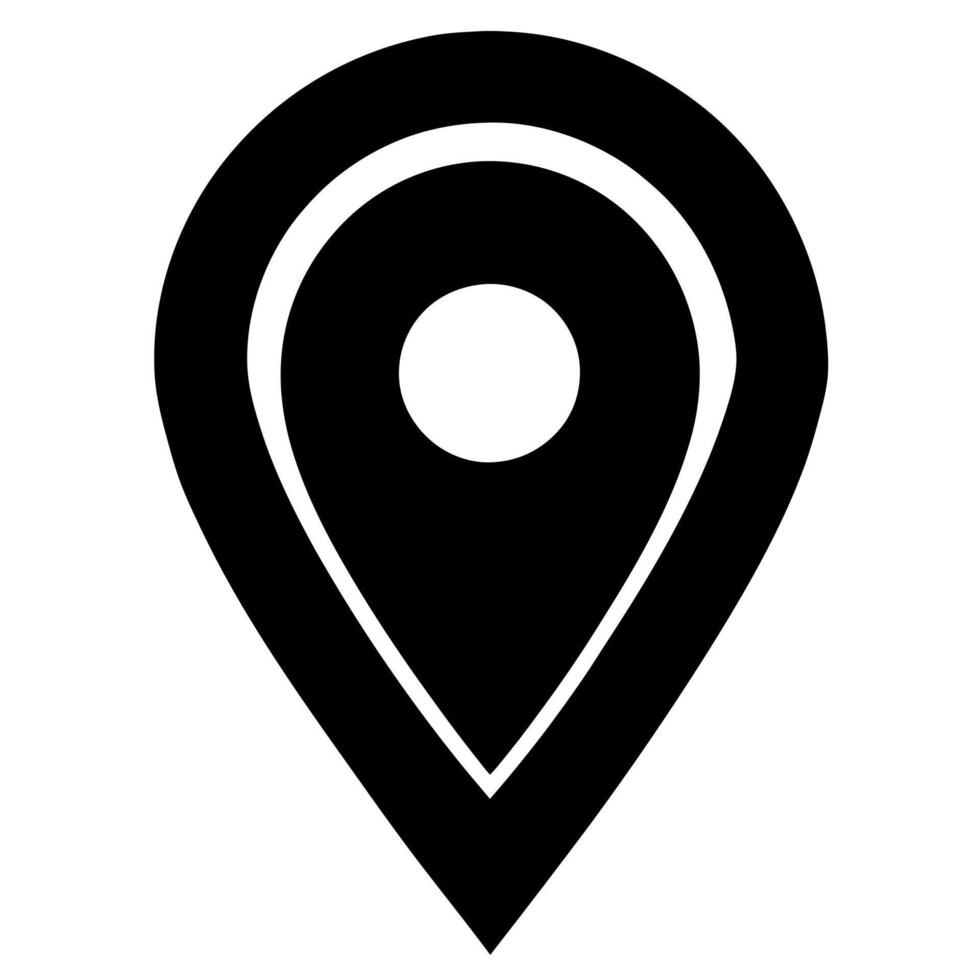 Water Drop Location Icon Clean Design vector