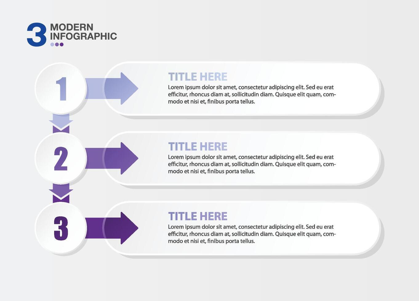 Infographic 3 step, Blue tone. vector