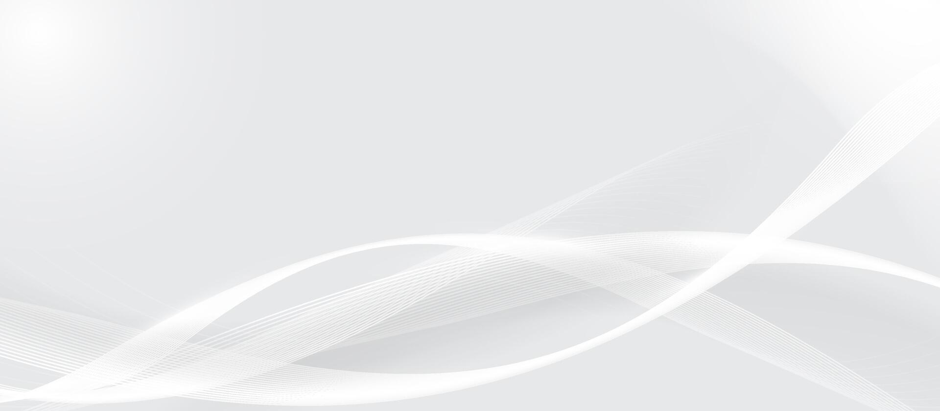 Elegant White Abstract Wave Background vector