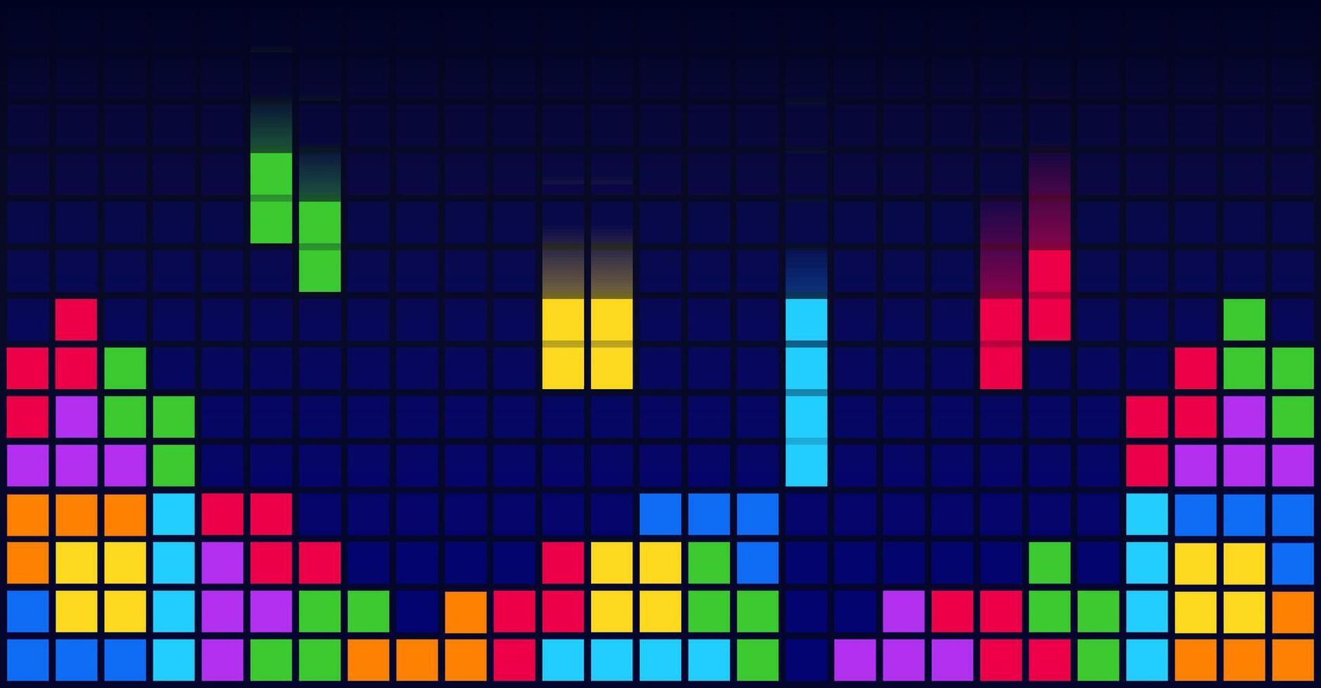 Brick Blocks Game Background Template vector