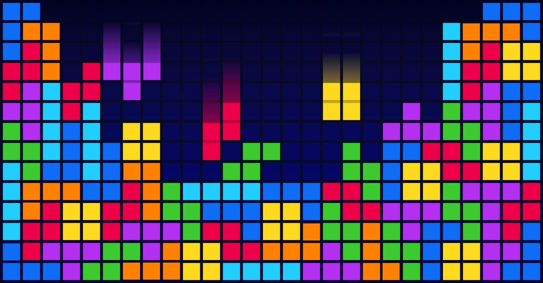 colorful a colorful Brick Blocks Game Background Template vector