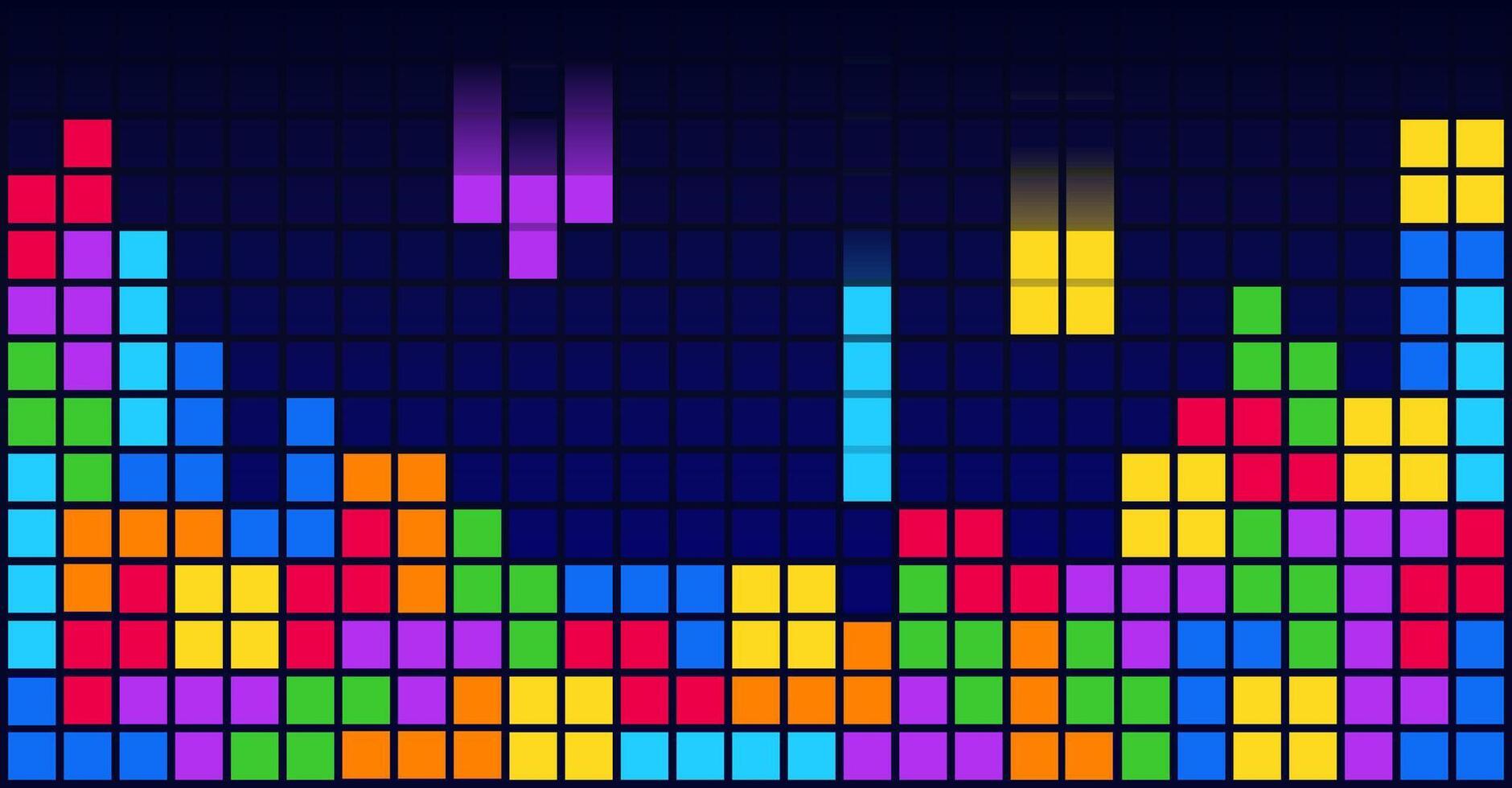 a Brick Blocks Game Background Template vector