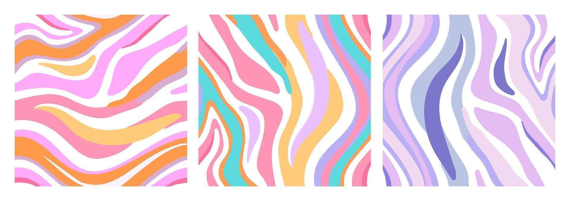 A set of four colorful abstract patterns vector