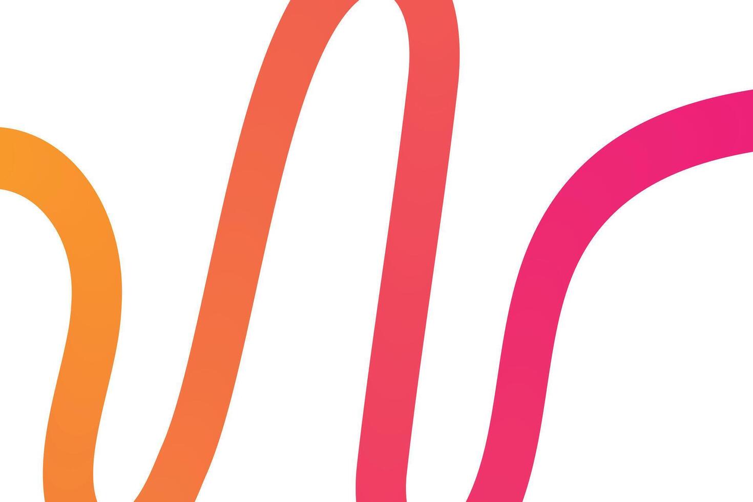 Graphic with Wavy Lines in Rainbow Colors. Colorful Fluid Wave Pattern. vector