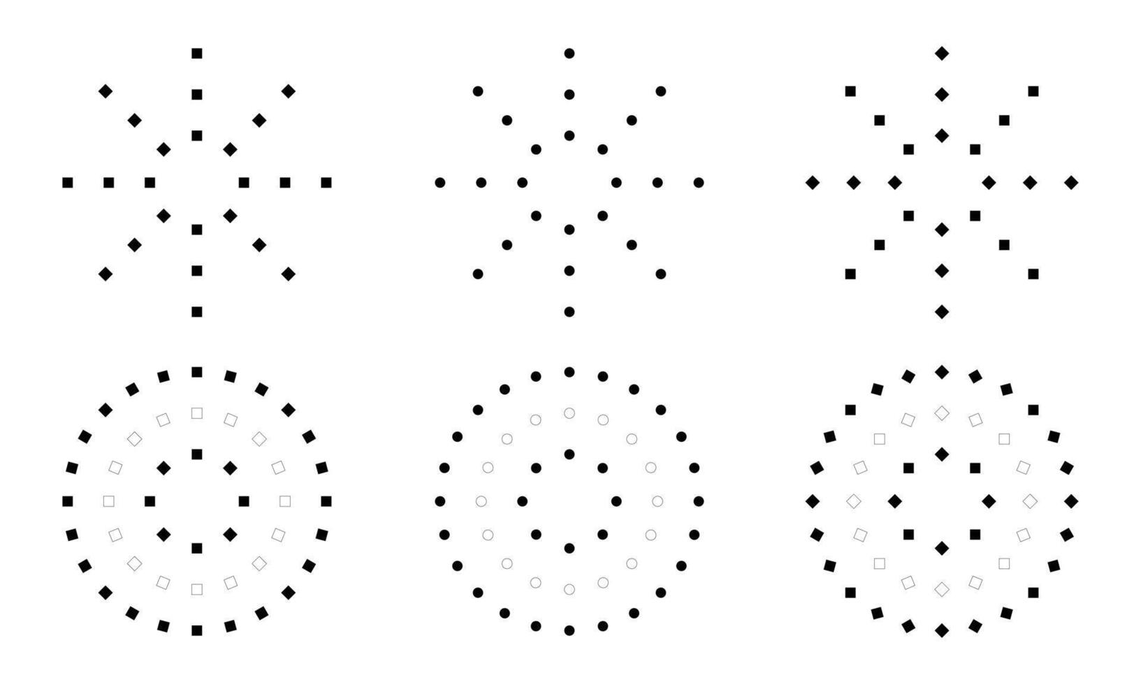 Abstract black and white circle elements design vector