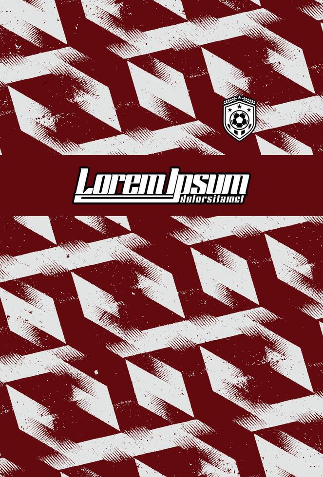 Abstract background for sports jersey pattern ruby red grunge vector