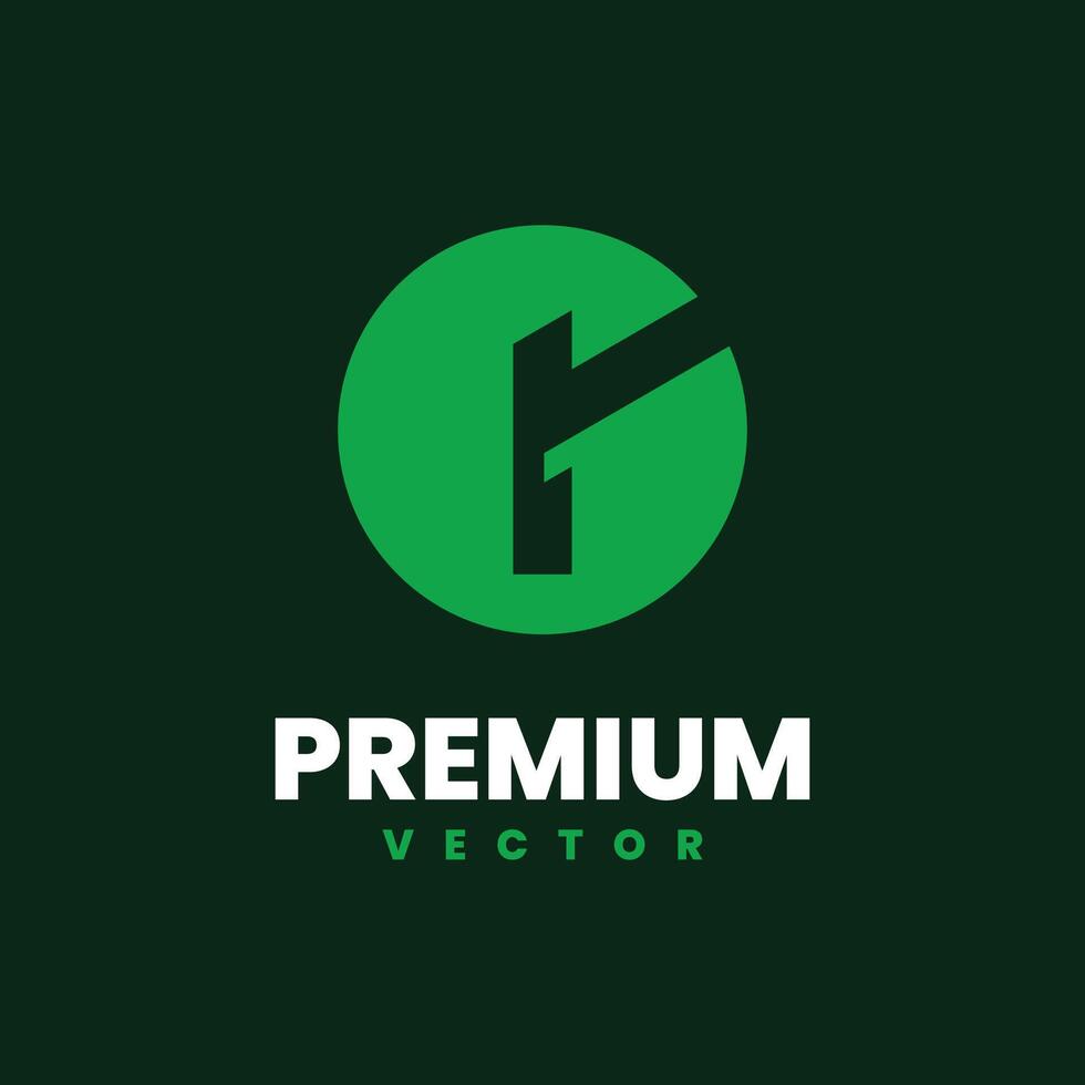 G Negative Space r Logo vector