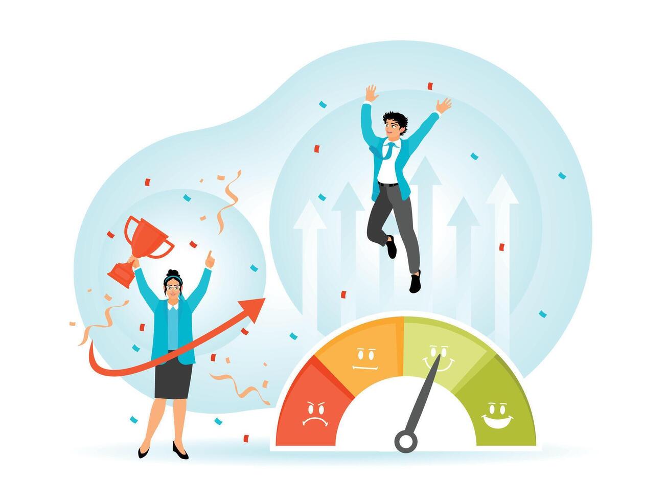 Employee Motivation, Work Morale and Team Productivity Concept. vector