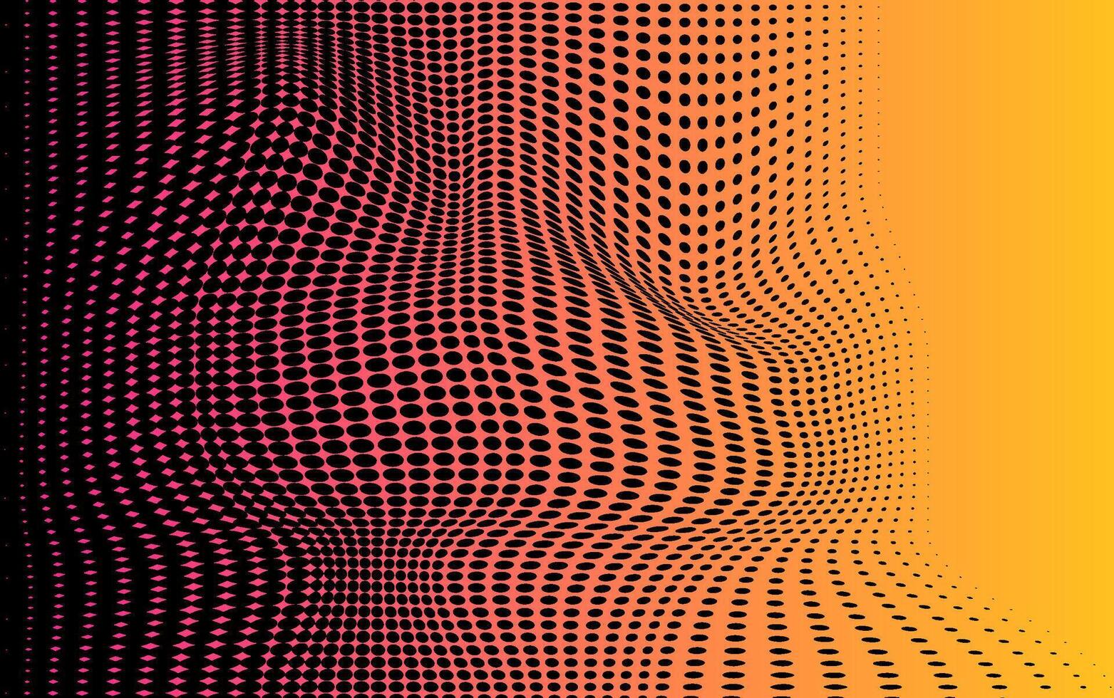 Abstract Dot Pattern A mesmerizing display of an abstract dot pattern, transitioning from dark to warm colors, creating a sense of movement and depth. vector