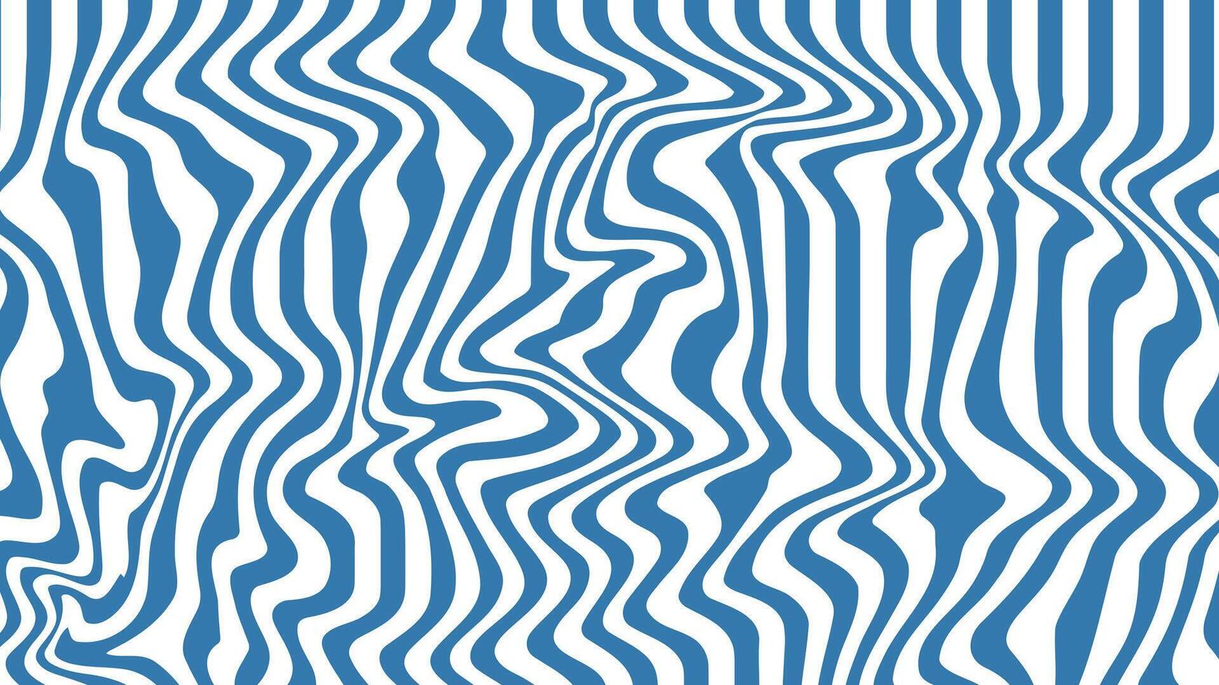 Abstract horizontal background with colorful waves. Trendy retro 60s 70s backdrop. Blue water colors. Summer lines wavy empty banner. vector