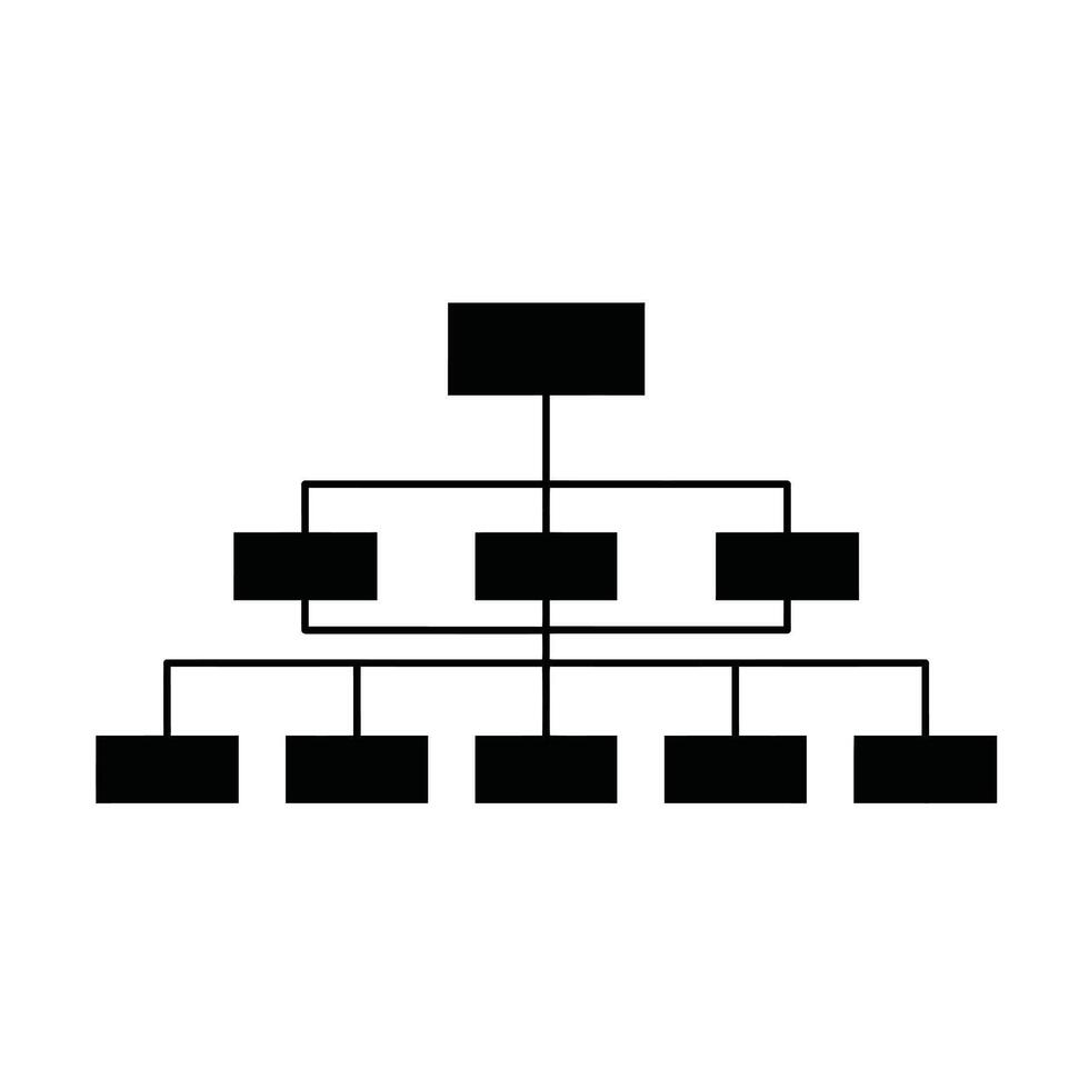 An organization chart with a tree structure vector