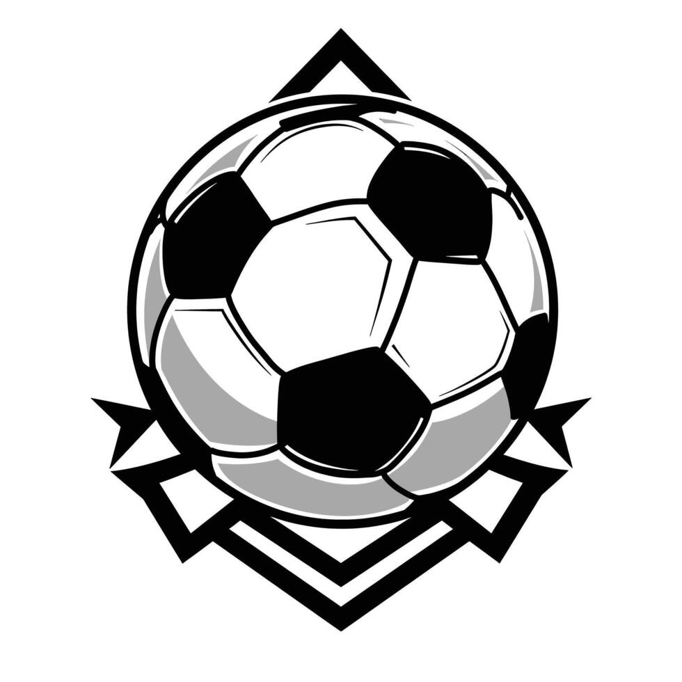 Close up of a Soccer Ball With a logo style vector