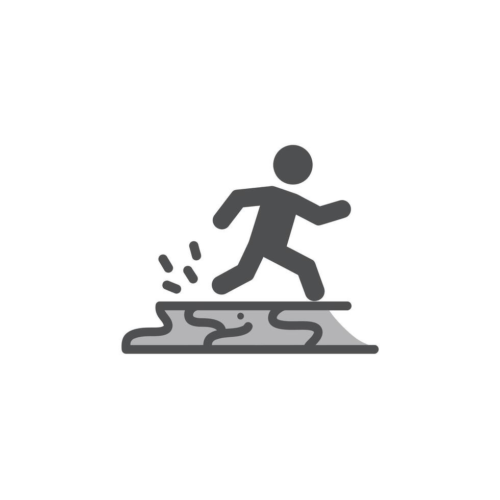 A man running on a sleepy path vector