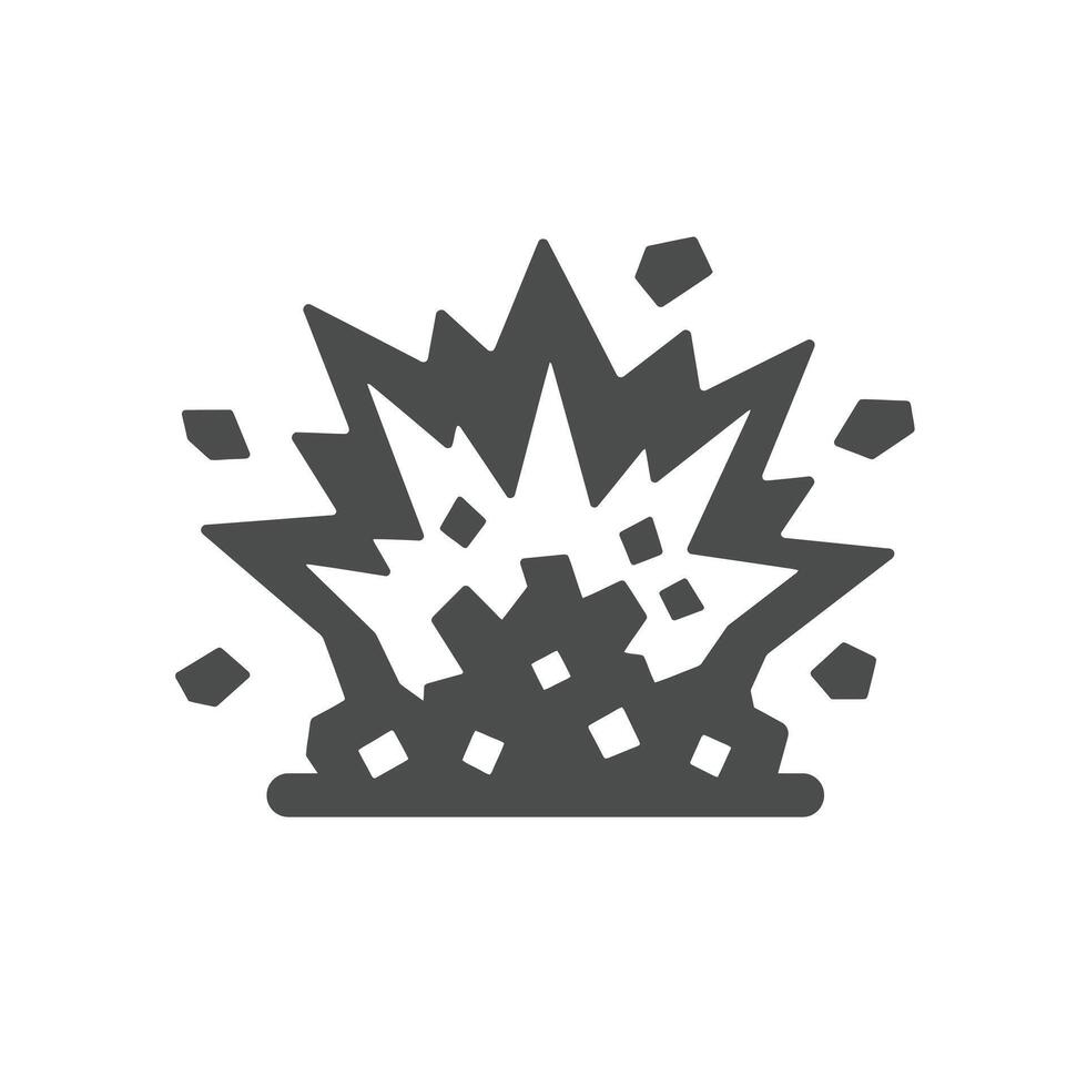 A Solid Representation of an Explosion With Debris Symbolizing Industrial Accidents and Safety Hazards vector