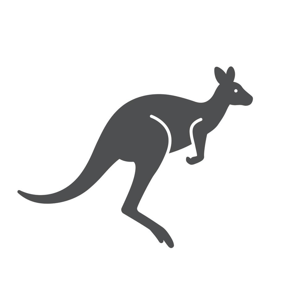 A kangaroo icon on a white background vector