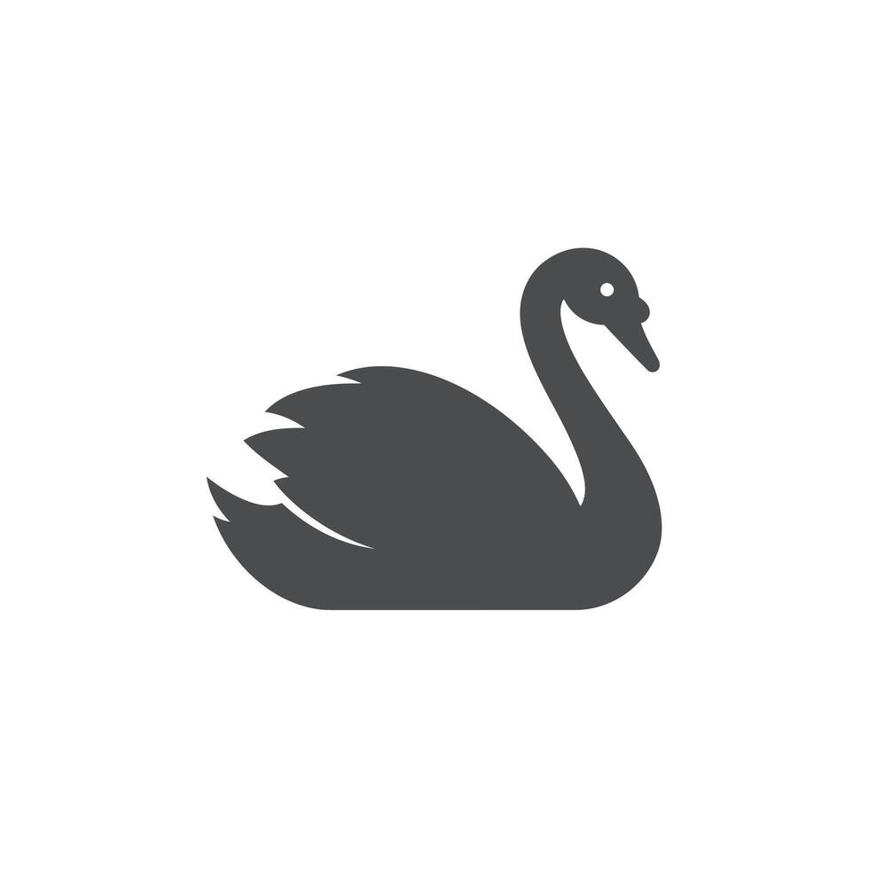 A black swan icon on a white background vector