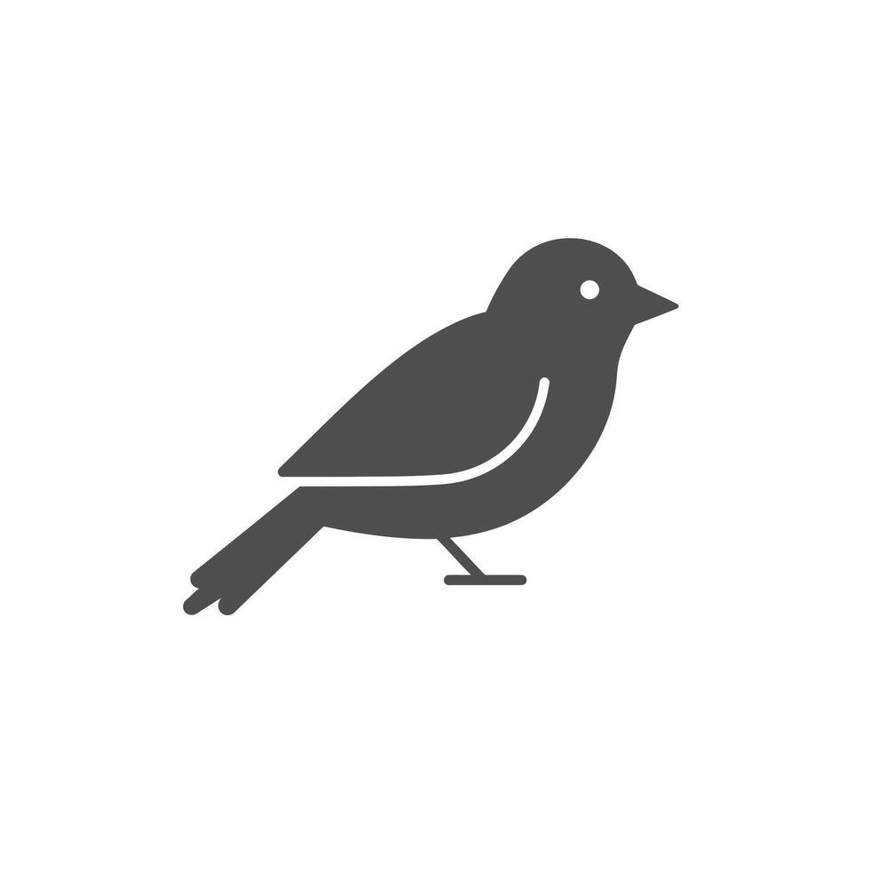 Bird icon on white background, simple design vector
