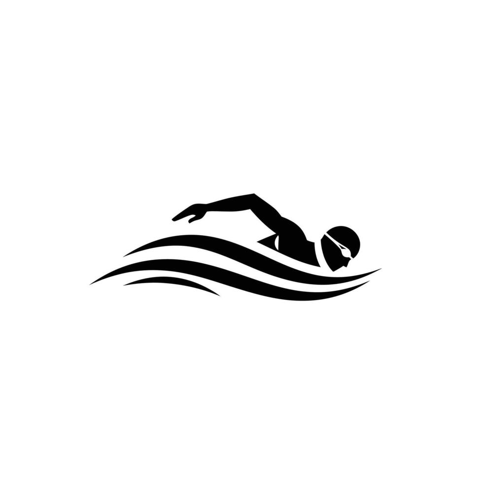 Swimming logo design vector