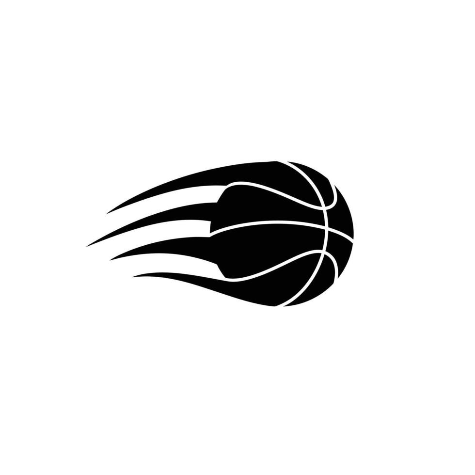 A black and white basketball ball logo vector