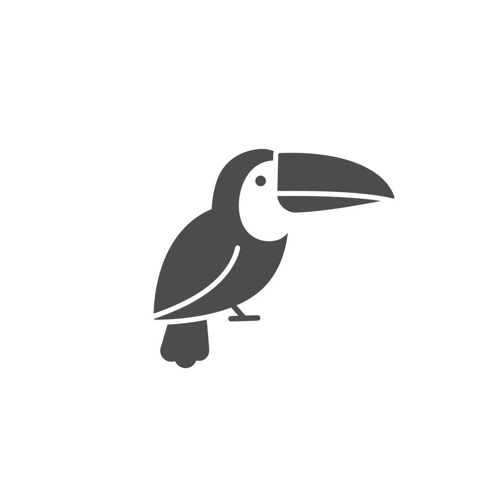 Toucan bird icon on white background vector