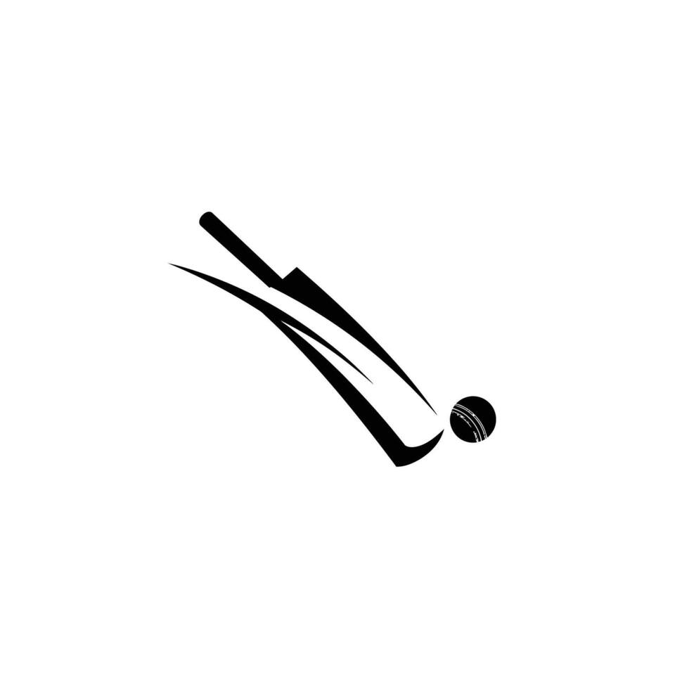A black and white logo of a cricket ball vector