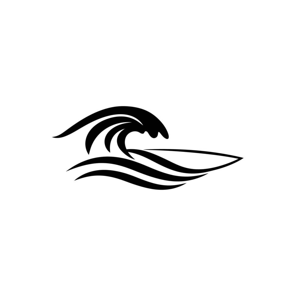 Surfboard logo design vector
