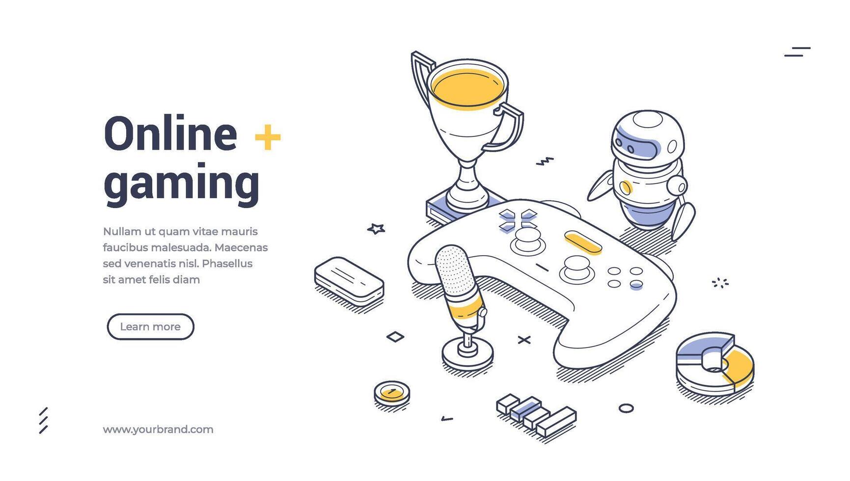 Explore online gaming with isometric design elements and engaging graphics for modern gamers vector