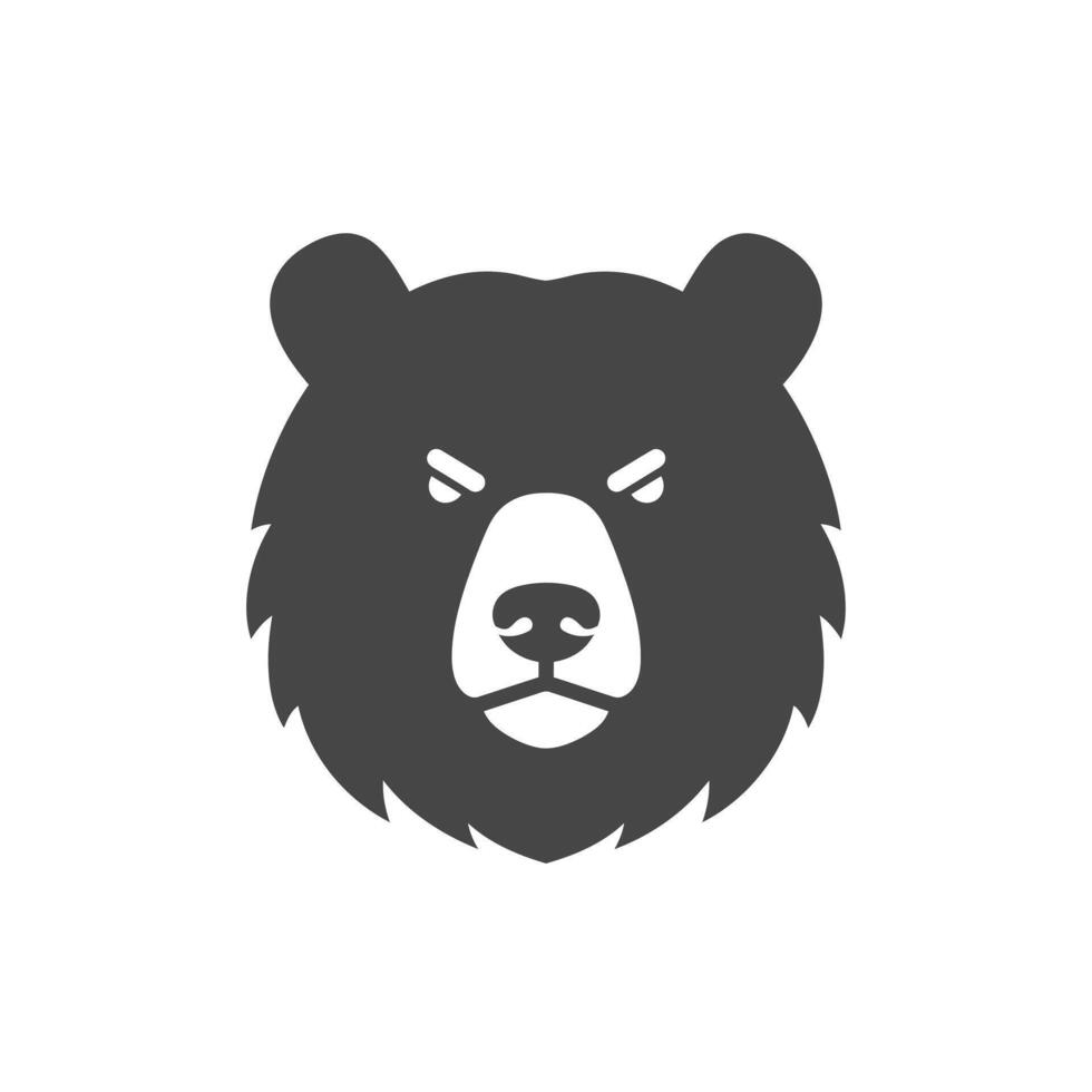 A bear head icon on a white background vector