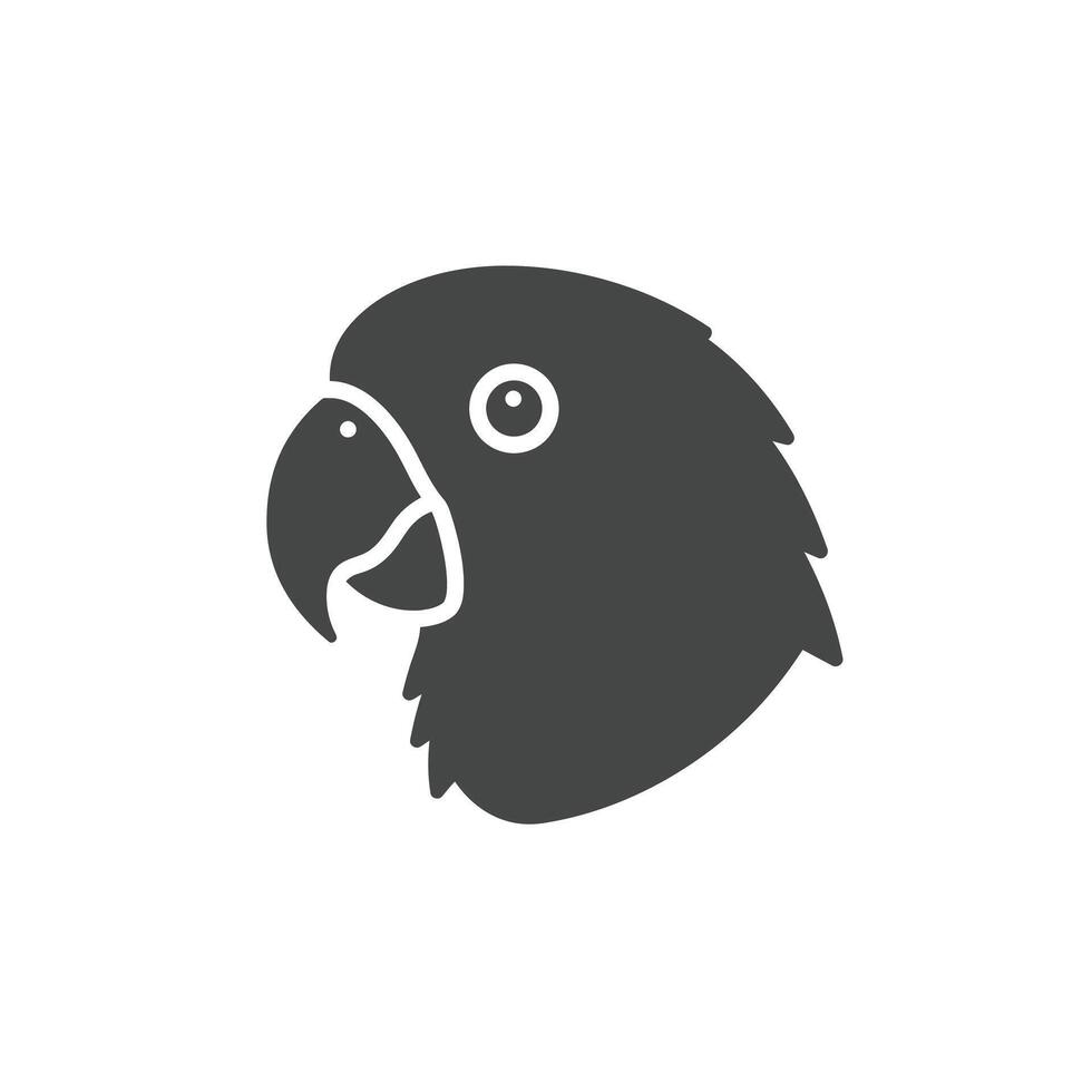 An african parrot icon on a white background vector