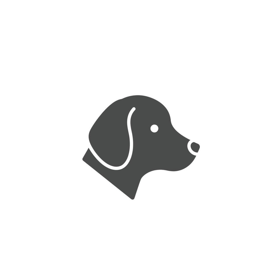 A dog head icon on a white background vector