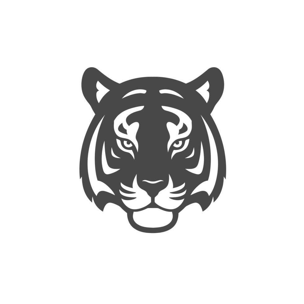 A tiger headshot logo on a white background vector