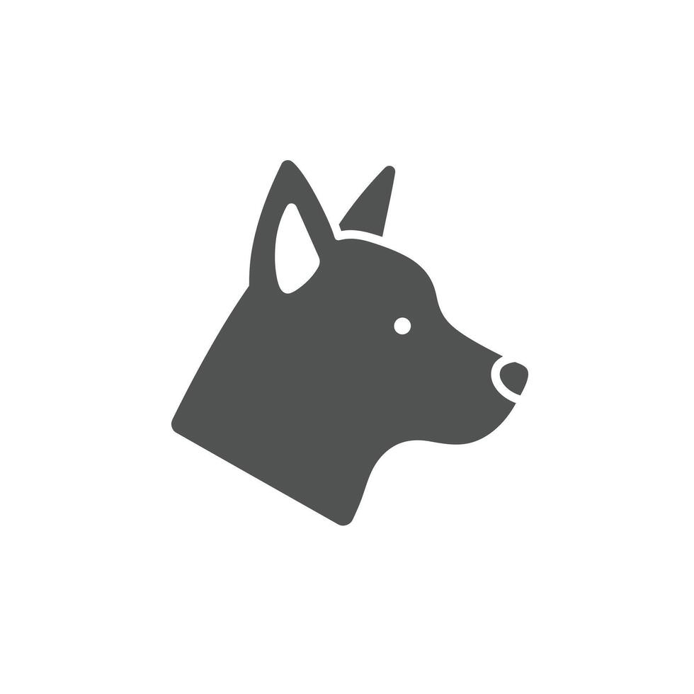 A dog head icon on a white background vector